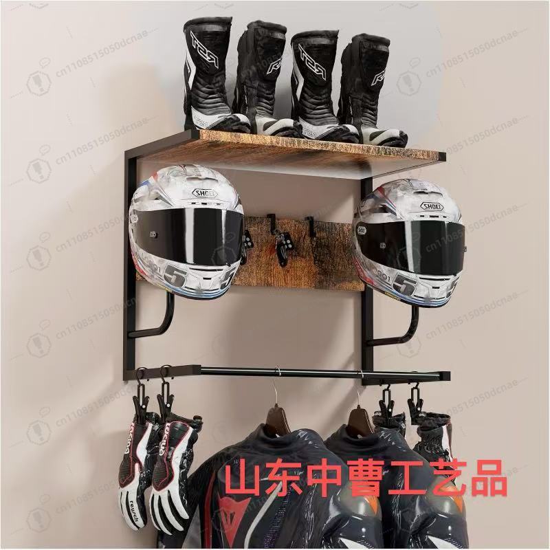 Motorcycle Gear Hanger - Helmet display rack Wall-mounted hanger Storage