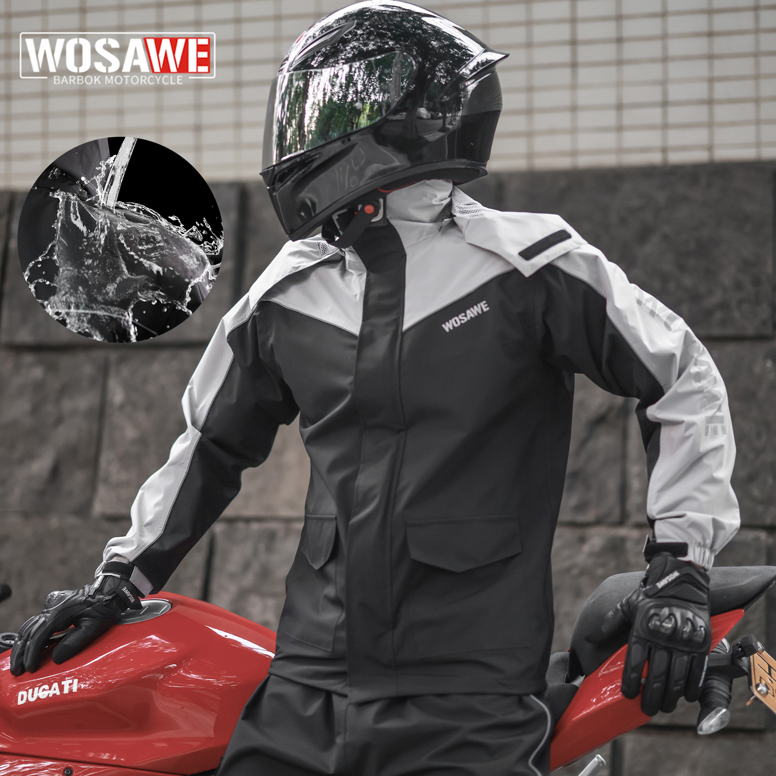 Motorcycle Rain Suit - WOSAWE Motorcycle Raincoat Men Women Waterproof