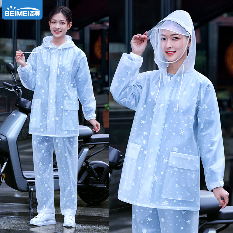 Motorcycle Rain Suit - Raincoat Rain Pants Set Women's Thickening