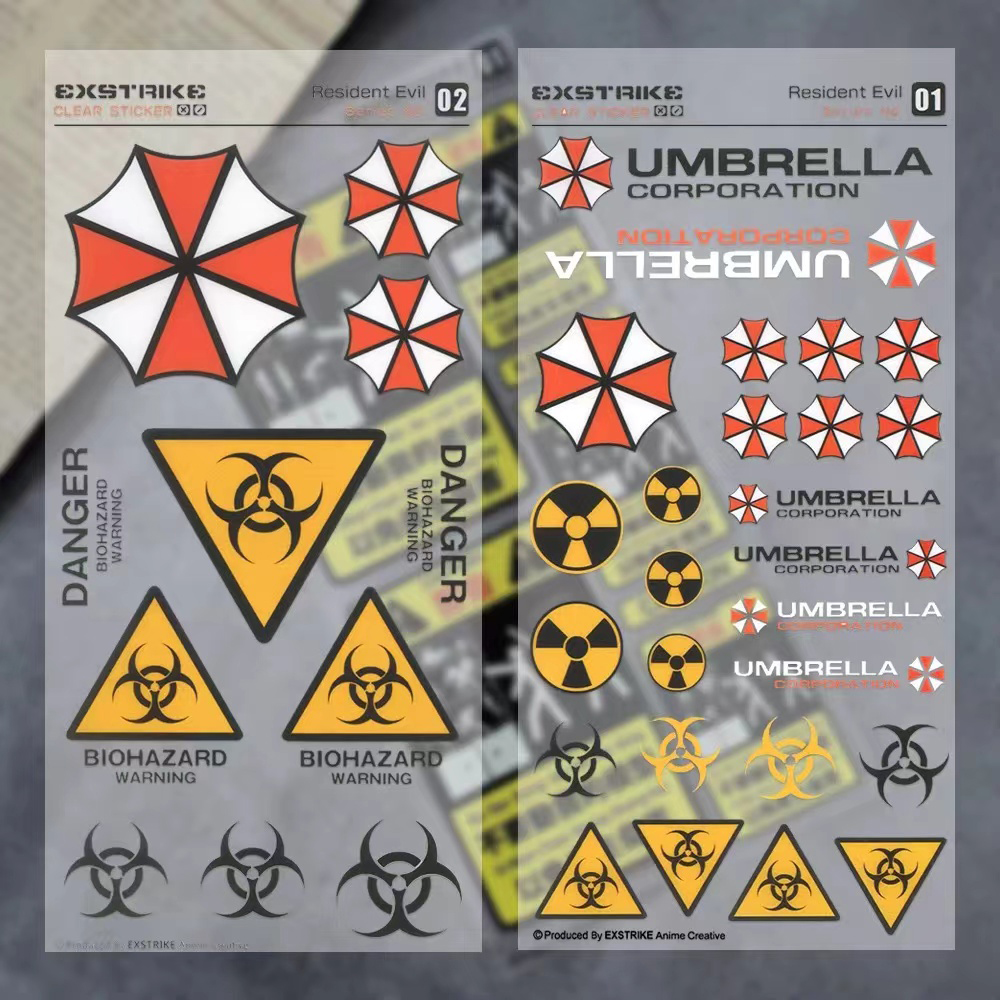 Motorcycle Gear Outlet - Resident Evil Umbrella Logo Reflective Transparent