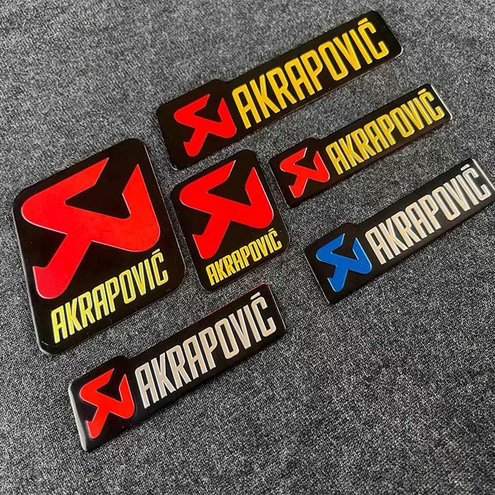 Motorcycle Gear Outlet - Motorcycle Exhaust Decals, 3D Metal Aluminum