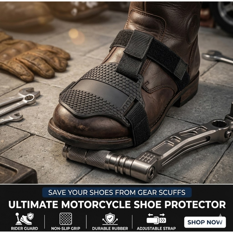Motorcycle Gear Boots - Motorcycle Gear Shift Pad Anti-Slip Shoe