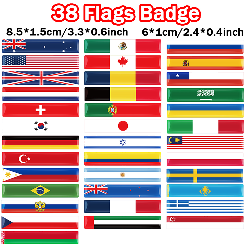 4pcs 3D Epoxy Flag Badge Auto  - Motorcycle Gear Outlet のレビューと価格