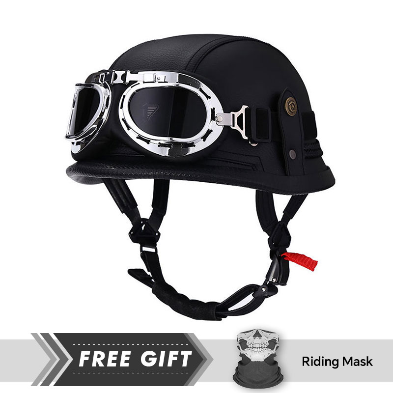 Classic Half Face Helmet Prote - Motorcycle Gear Store のレビューと価格
