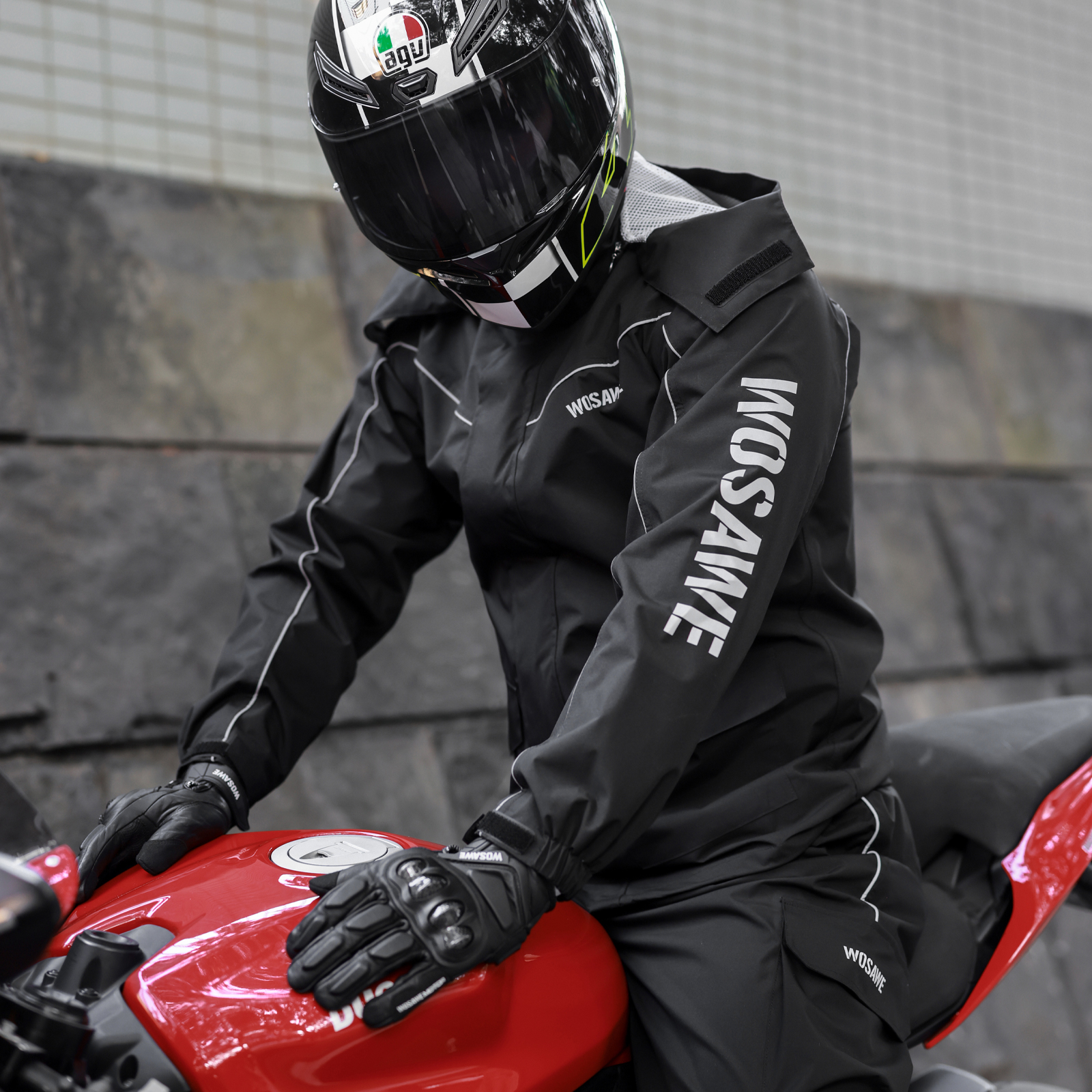 WOSAWE Motorcycle Raincoat Men - Motorcycle Rain Suit のレビューと価格