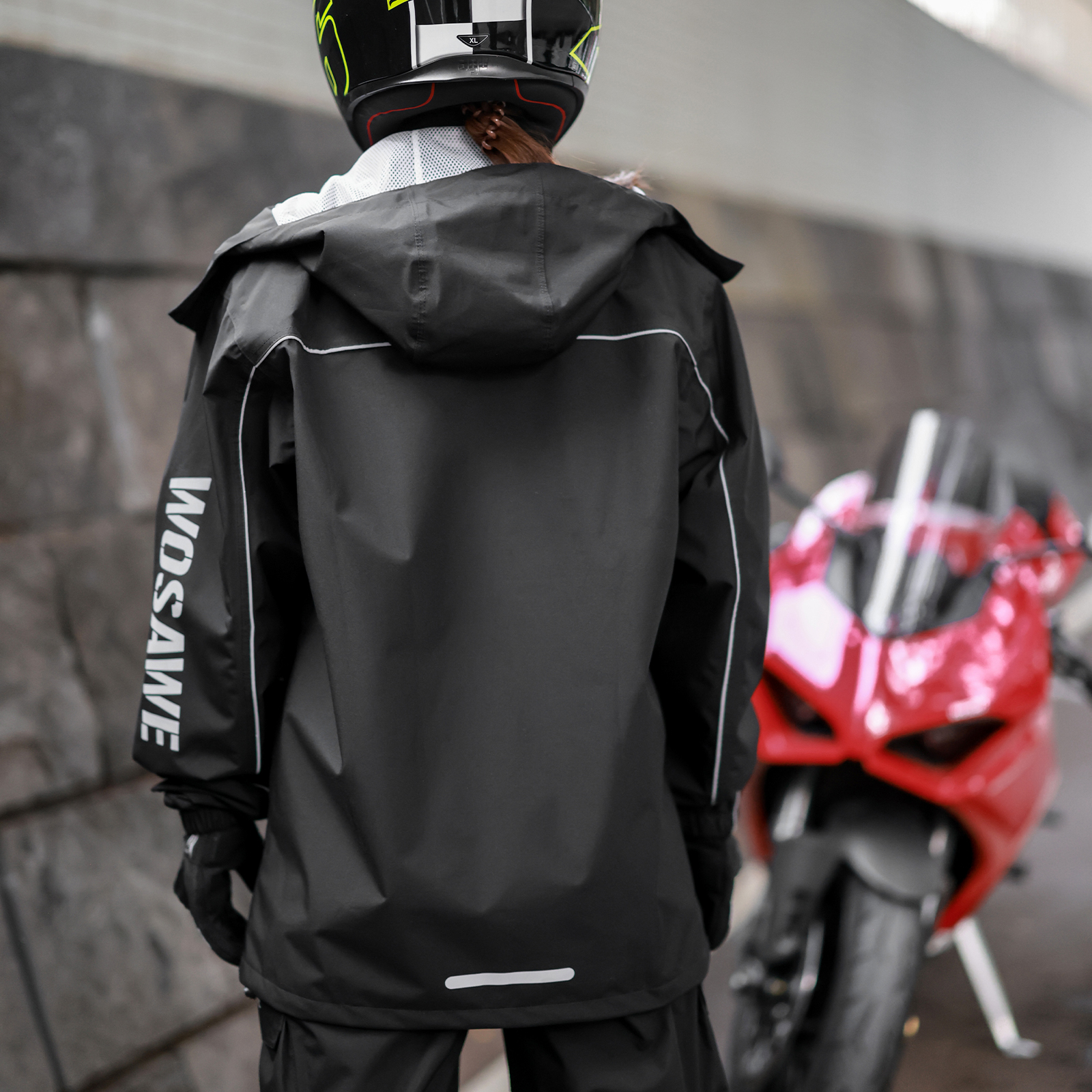 WOSAWE Motorcycle Raincoat Men - Motorcycle Rain Suit のレビューと価格
