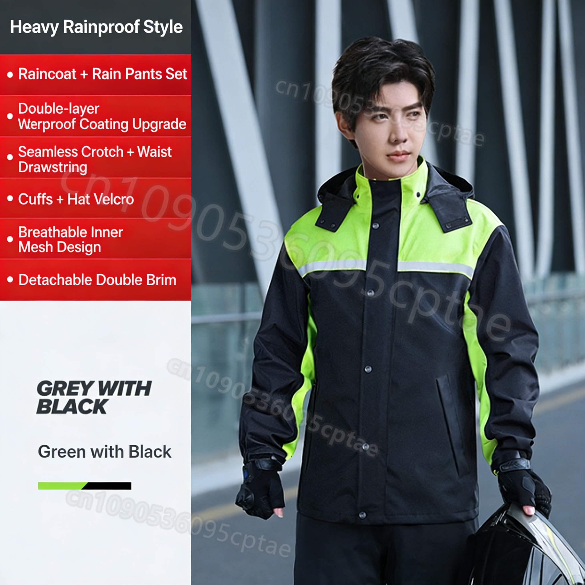 Raincoat  Rain Pants Suit Men' - Motorcycle Rain Suit のレビューと価格
