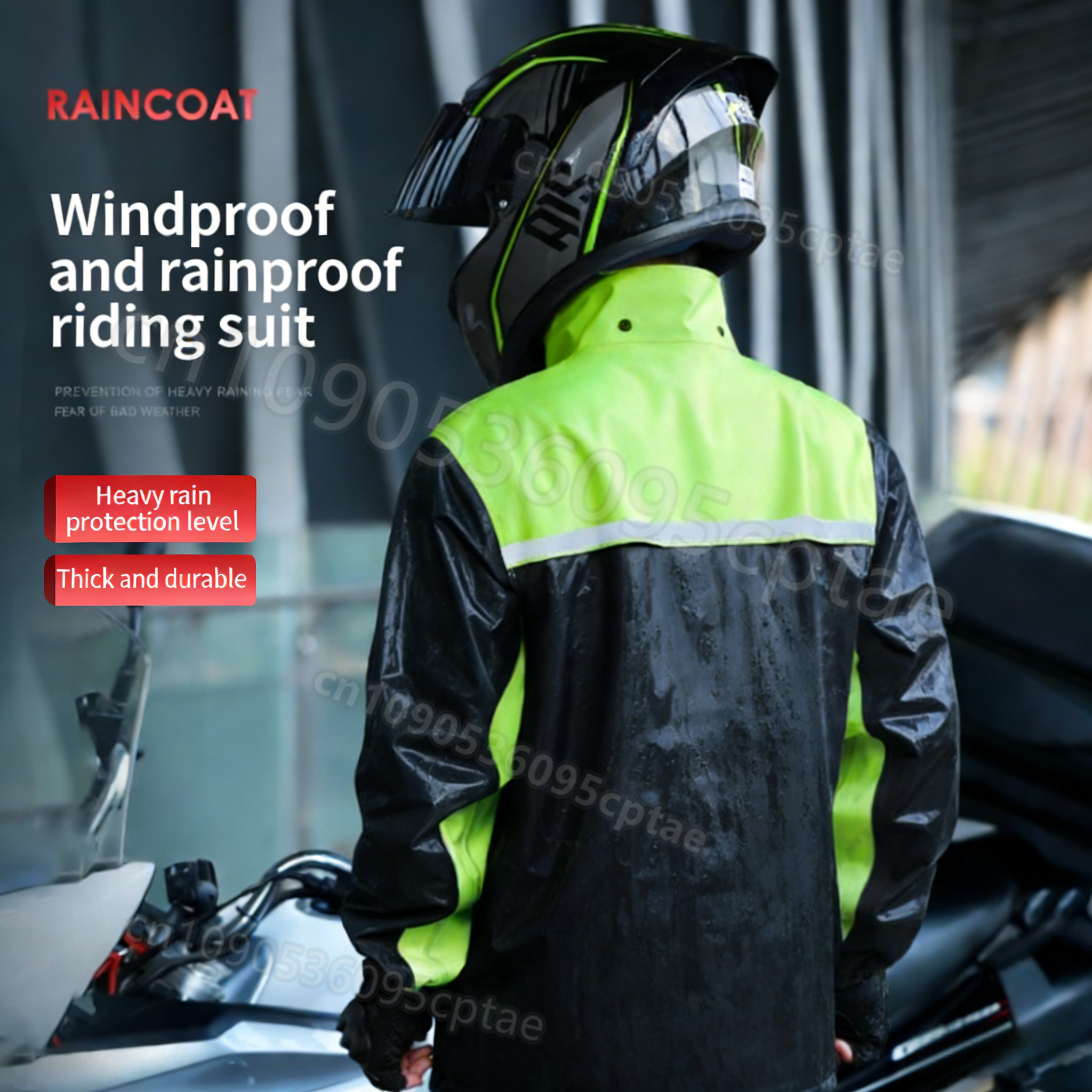 Raincoat  Rain Pants Suit Men' - Motorcycle Rain Suit のレビューと価格