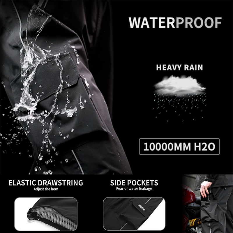 WOSAWE Motorcycle Rain Pants R - Motorcycle Rain Suit のレビューと価格