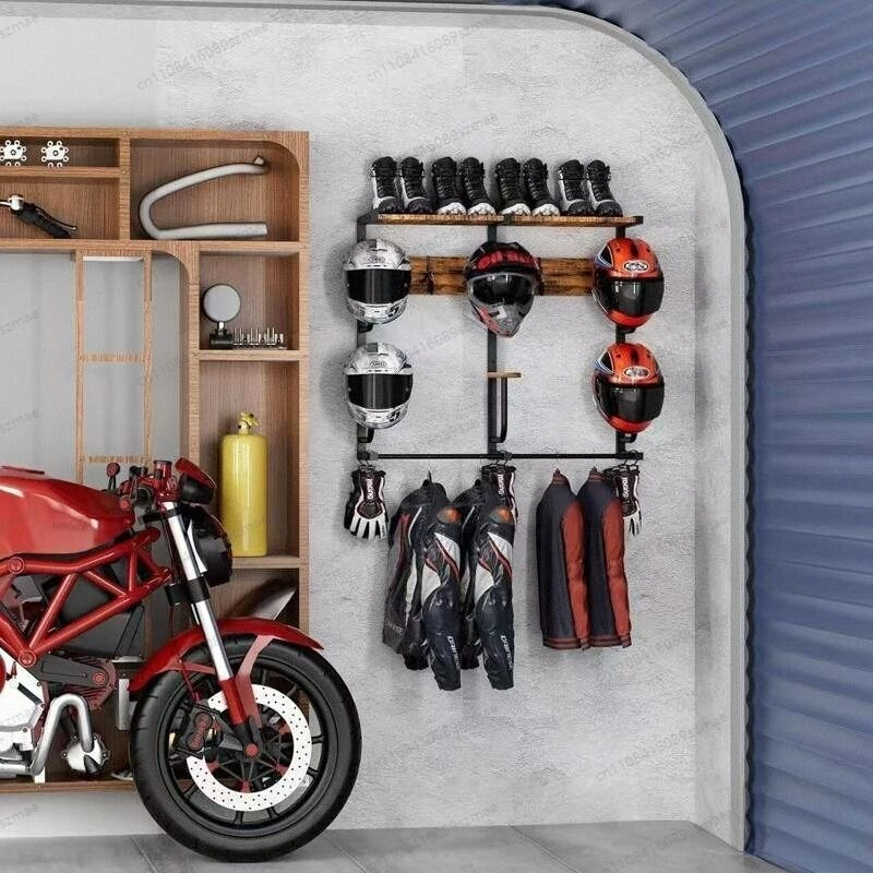 Wall-mounted helmet rack, mult - Motorcycle Gear Hanger のレビューと価格
