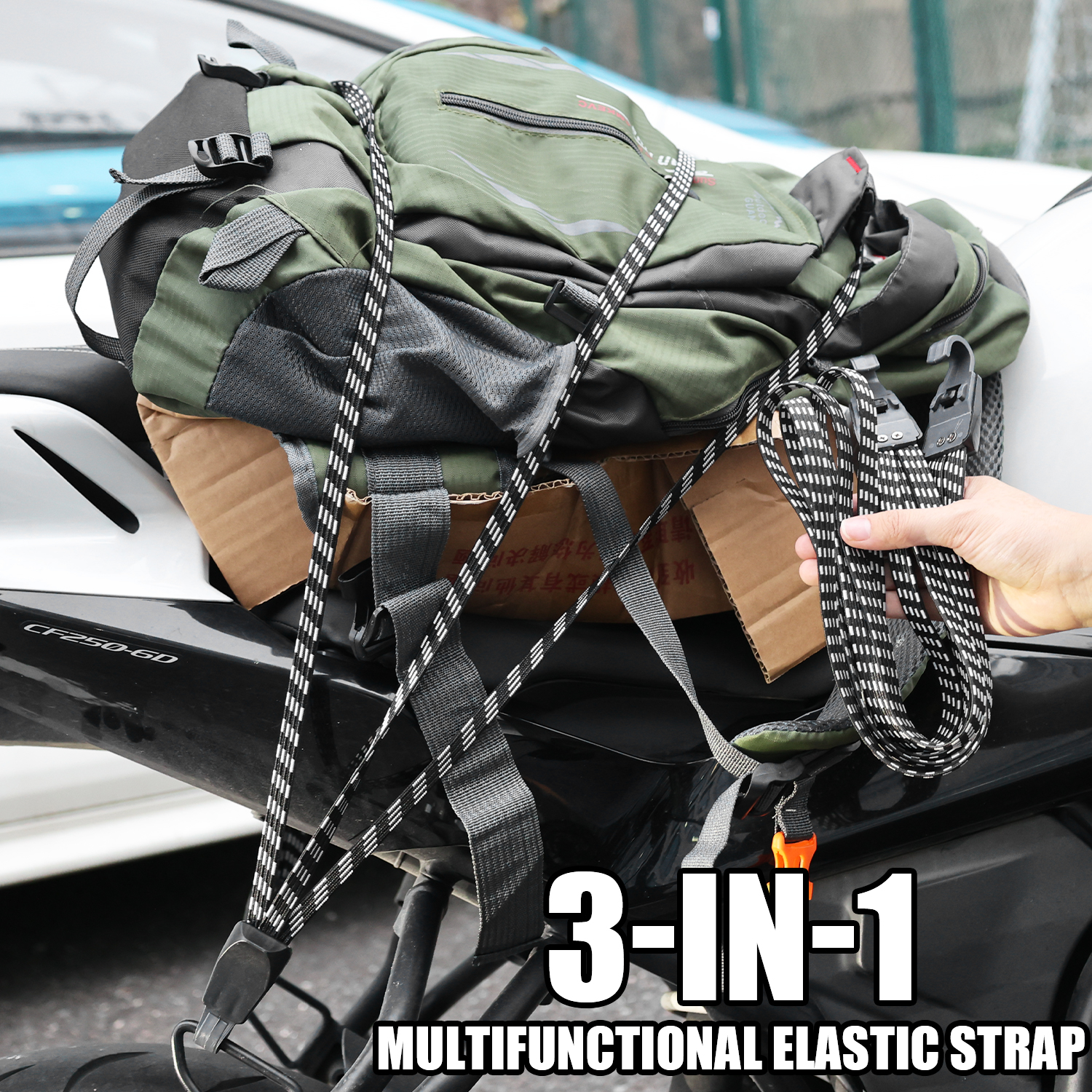 Bungee Cord for Bikepacking Mo - Motorcycle Gear Hanger のレビューと価格