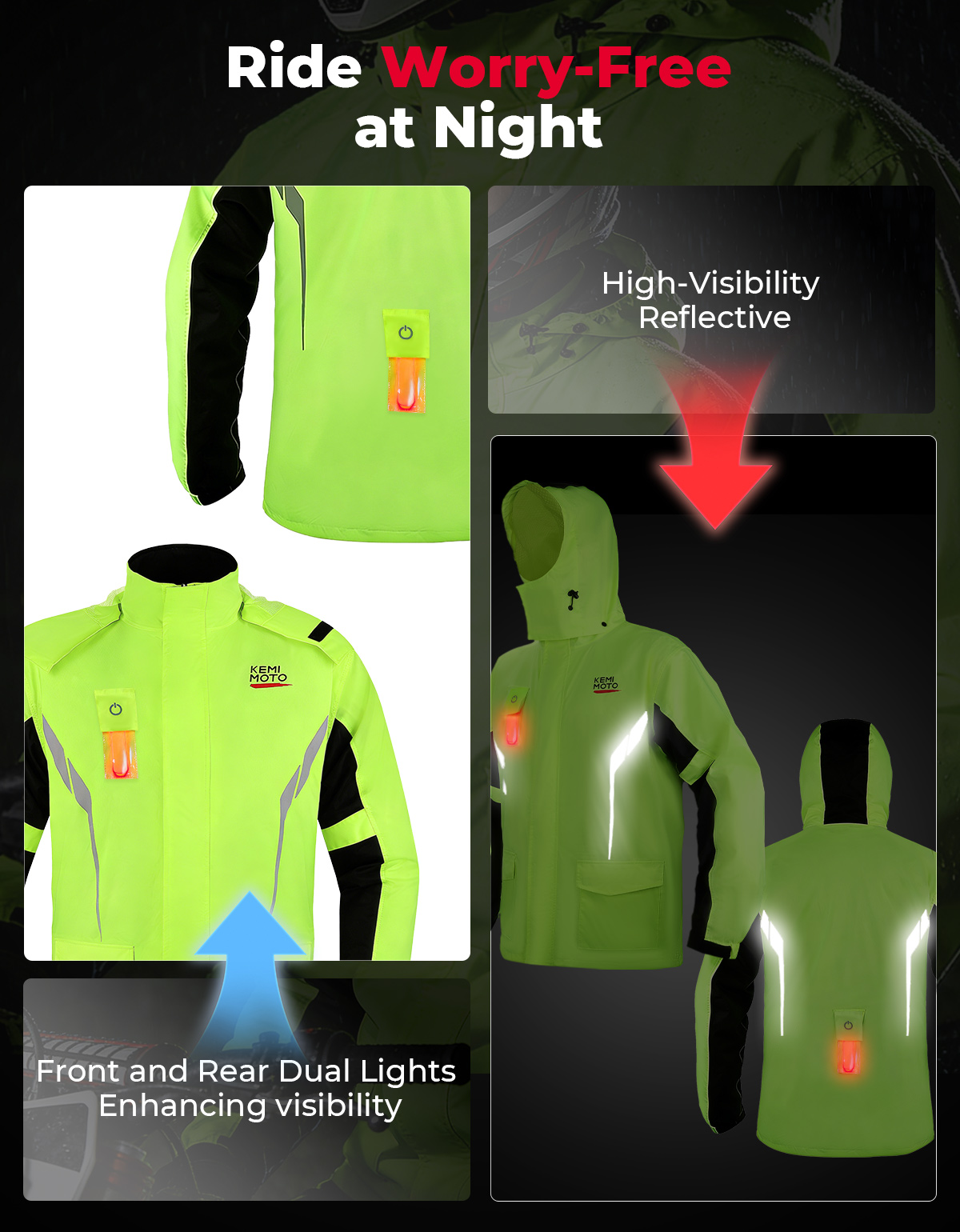 KEMIMOTO Unisex Waterproof Rai - Motorcycle Gear Cycle のレビューと価格