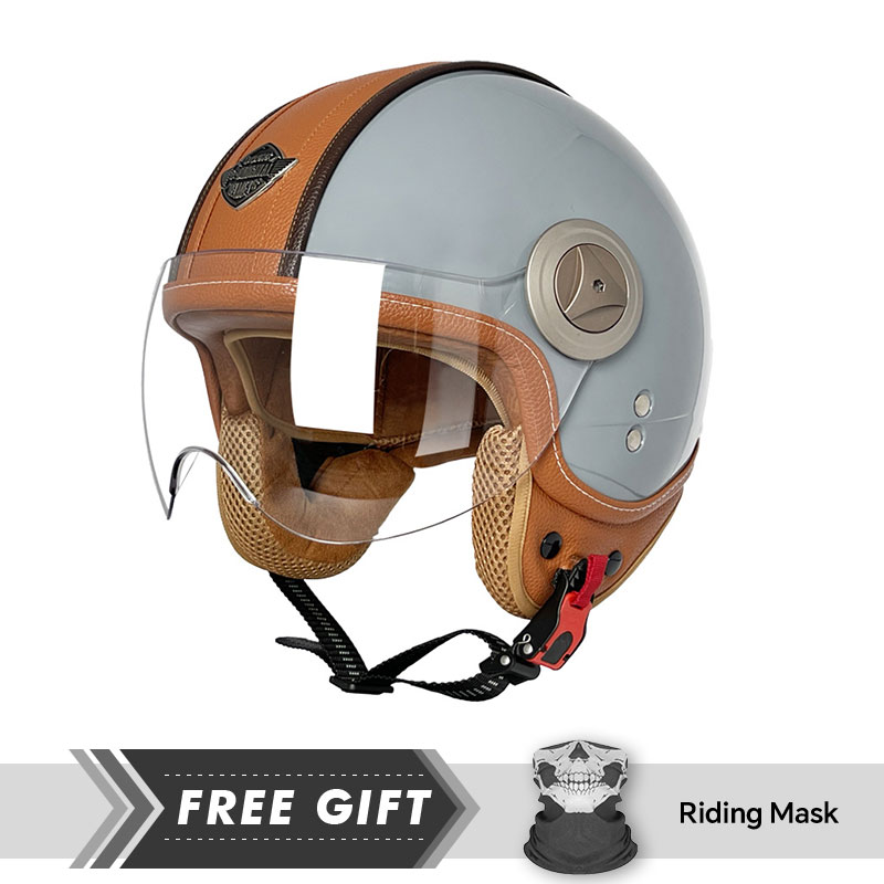3/4 Open Face Helmet Vintage O - Motorcycle Gear Store のレビューと価格