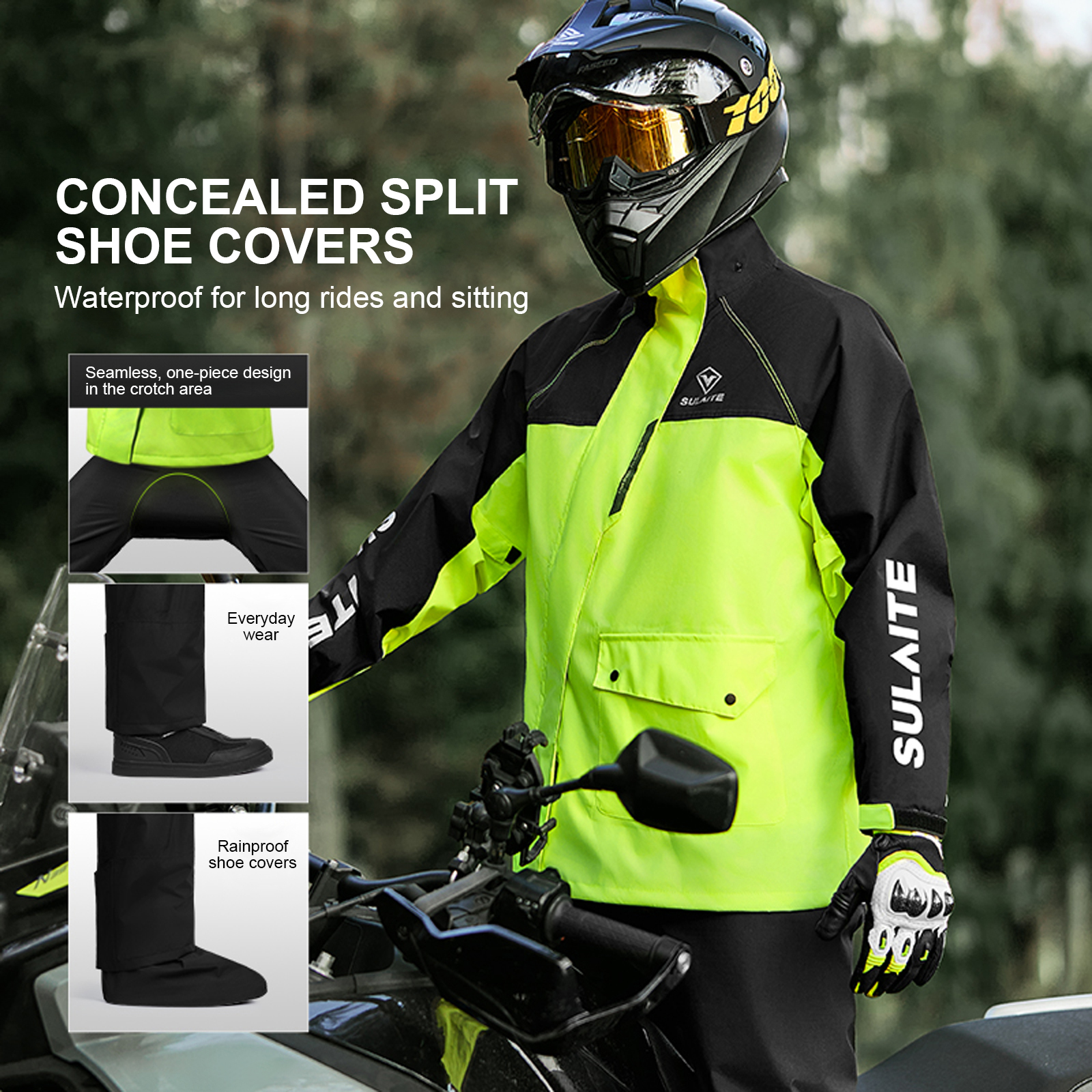 Motorcycle Rain Suit for Men & - Motorcycle Gear Cycle のレビューと価格