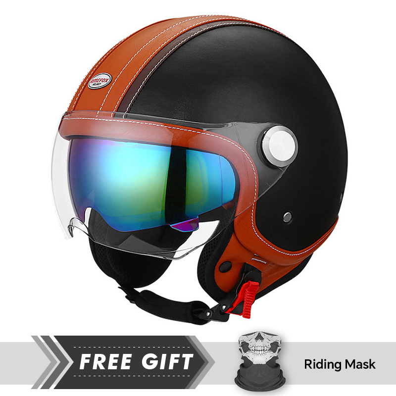 Black Open Face Motorcycle Hel - Motorcycle Gear Store のレビューと価格