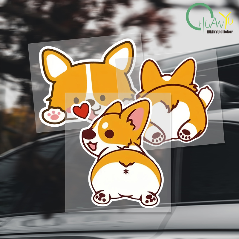 Car Cartoon Car Sticker Corgi  - Motorcycle Gear Outlet のレビューと価格
