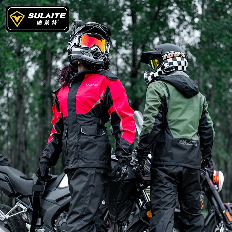 Men Women Waterproof Motorcycl - Motorcycle Rain Suit のレビューと価格