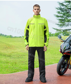 Waterproof Split Motorcycle Ra - Motorcycle Rain Suit のレビューと価格