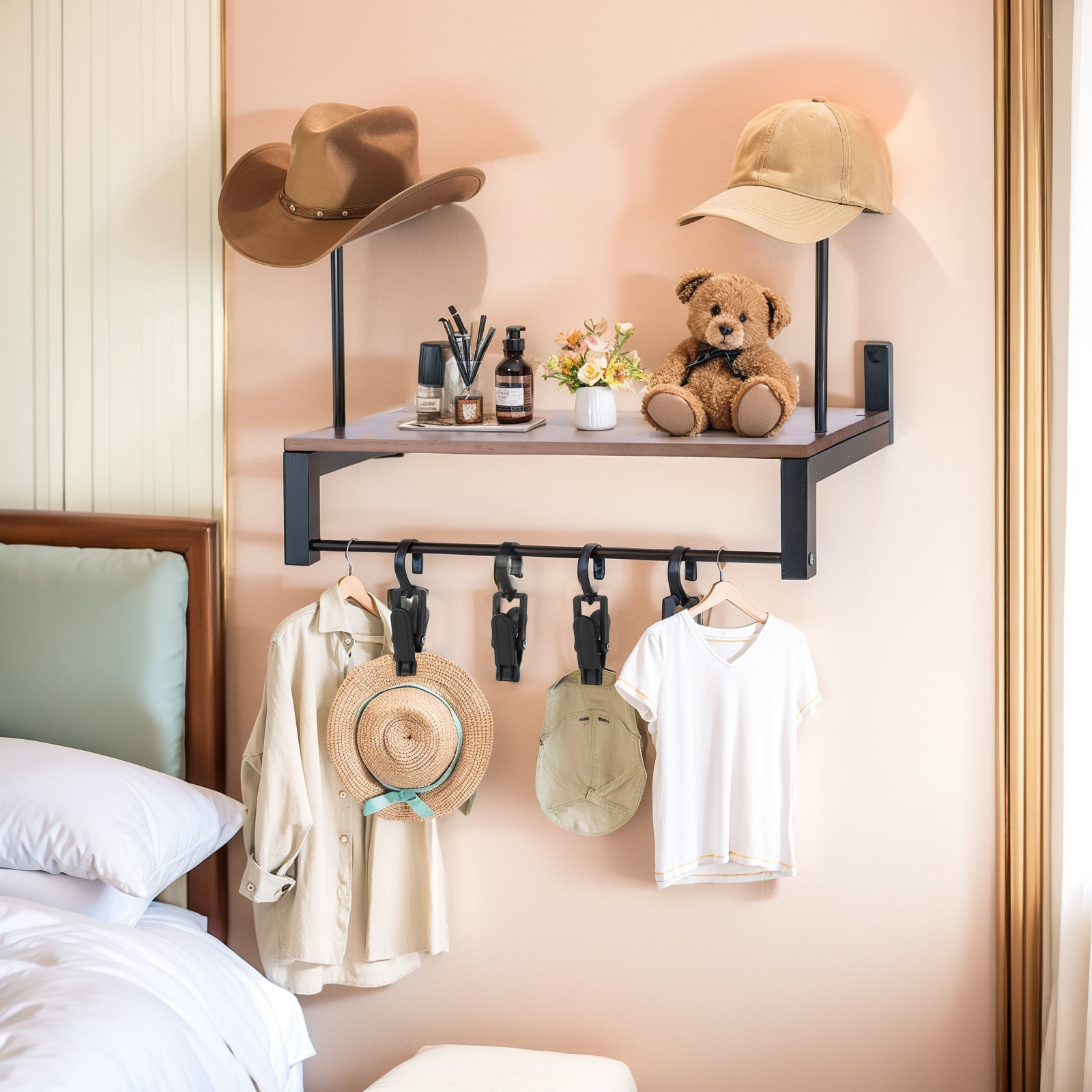 Wooden Motorcycle Helmet Holde - Motorcycle Gear Hanger のレビューと価格